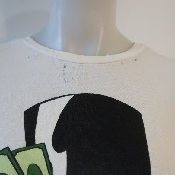 Lauren Moshi x Disney White Graphic Lee Scrooge Sweatshirt Small - Picture 4 of 9